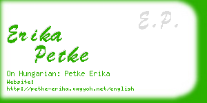 erika petke business card